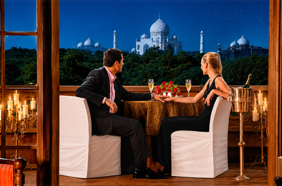 Taj Mahal Under Full Moon